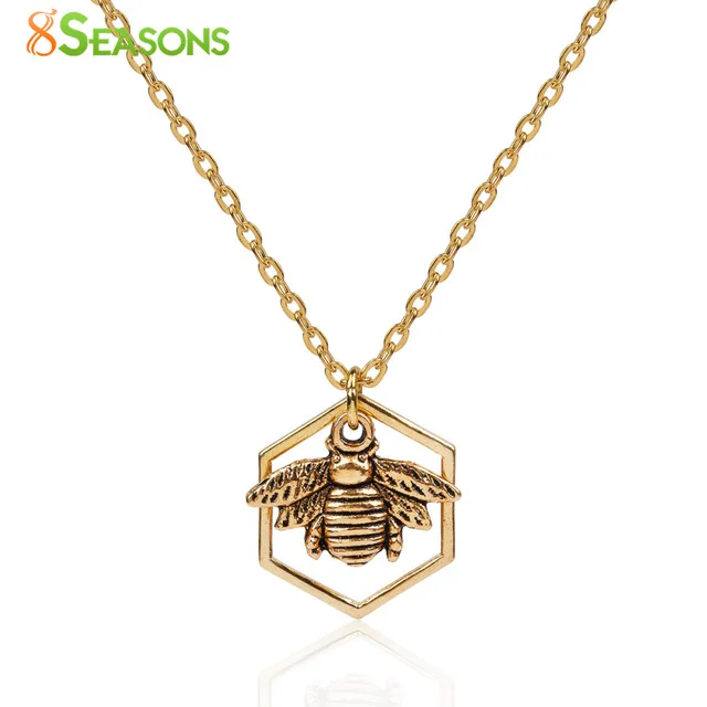 8SEASONS-Women-Fashion-Jewelry-Necklace-gold-color-Antique-gold-color-Honeycomb-Bee-Hollow-45cm-17-6.jpg_640x640