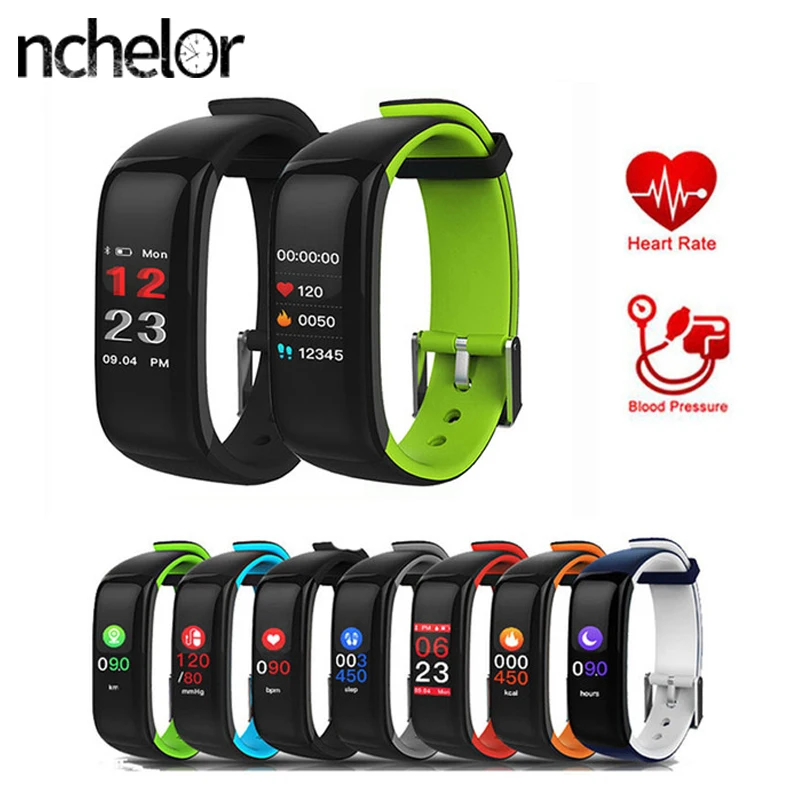 

Color Display Heart Rate Monitor Blood Pressure Smart Watches Fitness Bracelet Activity Tracker Smart Wristband for IOS Android