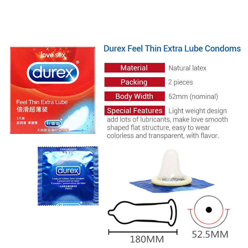 Презервативы Durex 24/50 шт./коробка Шпилька для члена дополнительная смазка
