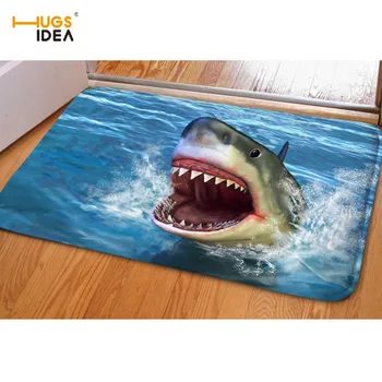 

HUGSIDEA Carpets 3D Cool Animal Dolphin Print Home Floor Carpet for Living Room Bedroom Non-slip Kitchen Mat Rugs Tapis Alfombra