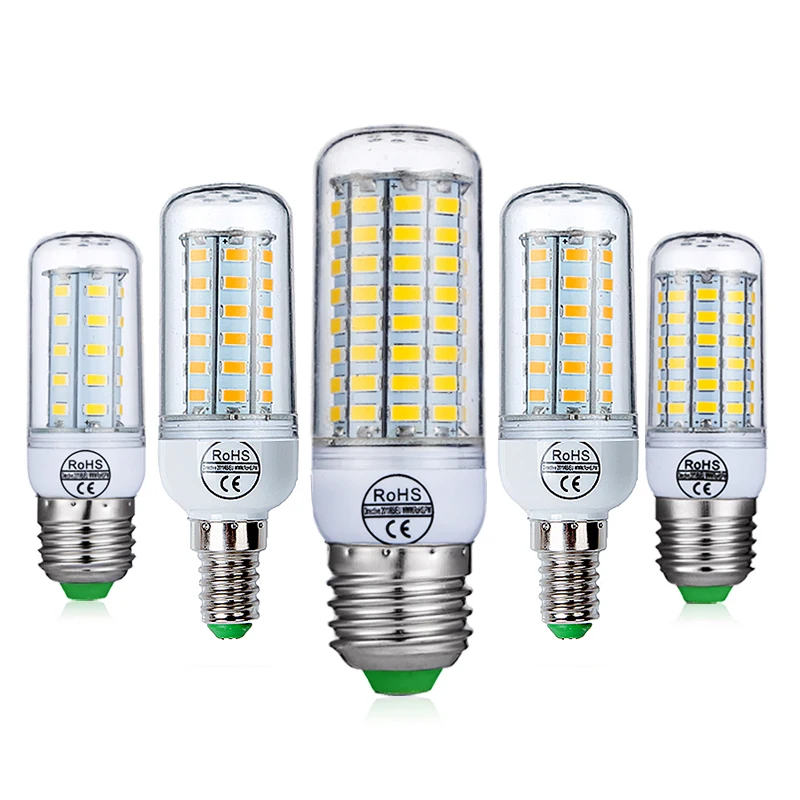 E27 светодиодный лампы E14 светильник 220V 240V кукурузы 24 36 48 56 69 72 s SMD5730 высокое Яркость