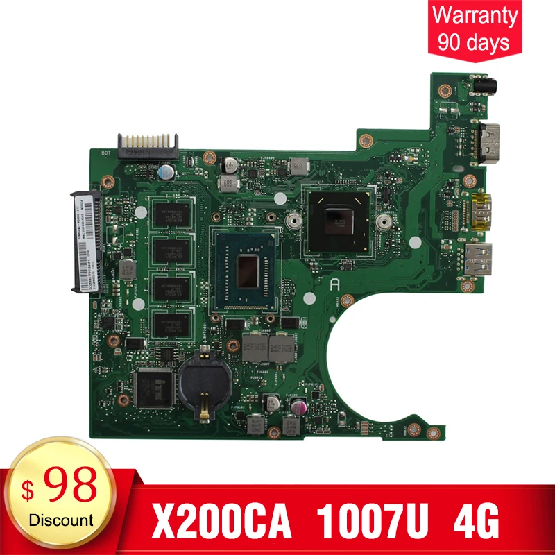 YTAI 4G RAM 1007U processor for ASUS X200CA laptop motherboard HM70 USB3.0 DDR3 REV:2.1 with 1007U 4G RAM mainboard fully tested цена YTAI 4G RAM 1007U processor for ASUS X200CA laptop motherboard HM70 USB3.0 DDR3 REV:2.1 with 1007U 4G RAM mainboard fully tested цены онлайн