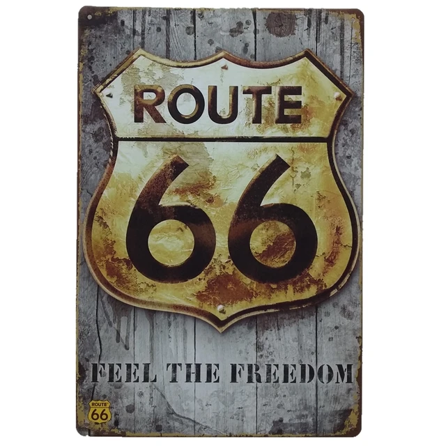 Buy Vintage Metal Tin Sign Plate Slogan Letter Route