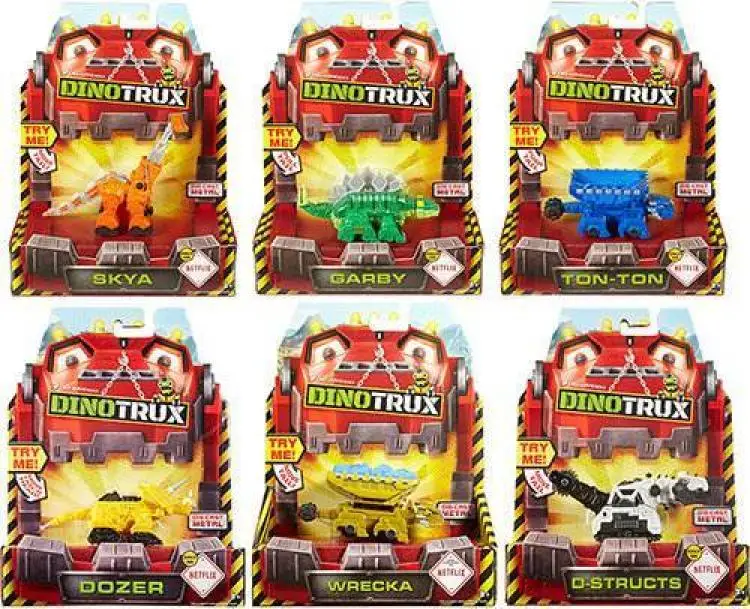 С оригинальной коробкой Dinotrux грузовик-динозавр съемный динозавр игрушечный автомобиль мини-модели новые детские подарки модели динозавров