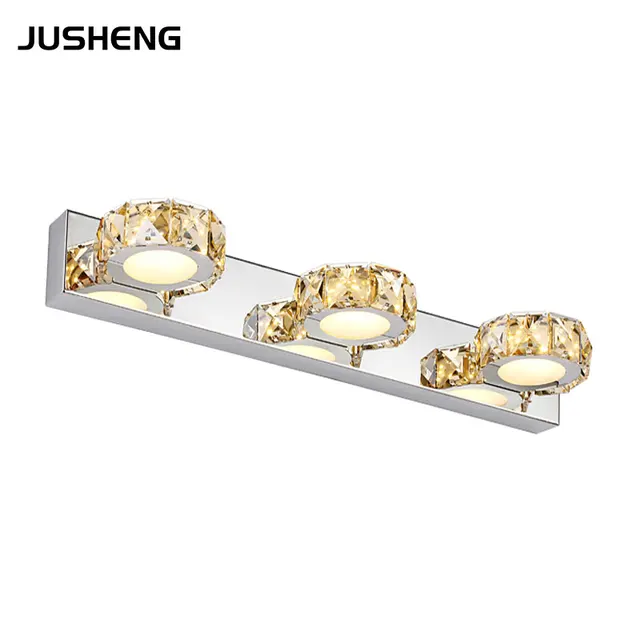 Us 89 57 Jusheng Stylish 9w Led Wall Lights Crystal Indoor Sconce Lighting Fixture 3 46cm Round Shape In Bathroom Lamps From Us 89 57 Jusheng Stylish 9w Led Wall Lights Crystal Indoor Sconce Lighting Fixture 3 46cm Round Shape In Bathroom Lamps From