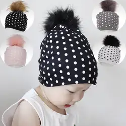 Дети унисекс детская вязаная шапочка для мальчиков и девочек для малышей Детские хлопковые мягкие Шапки