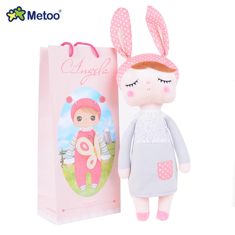 METOO Angela Dolls Plush Smiling Toys Girl Wear Pa...