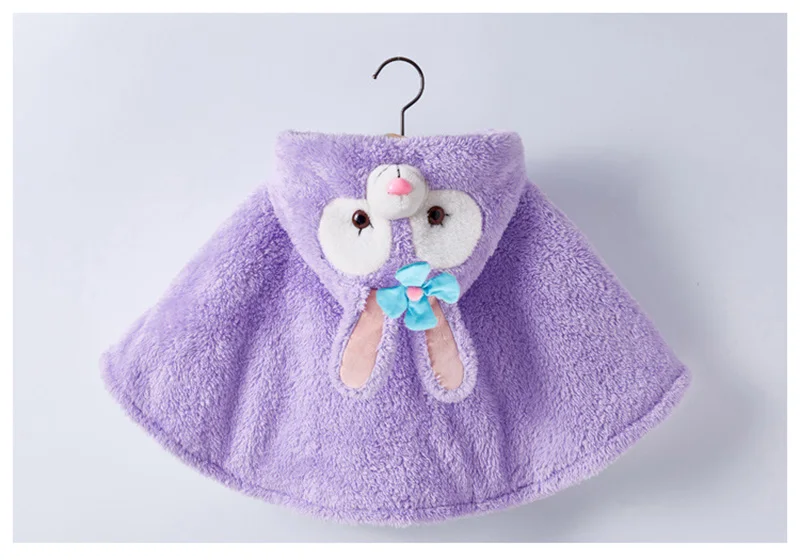  winter wind proof cloak for baby girls boys cotton warm jackets kids coats children clothes duffy bear coats (1)