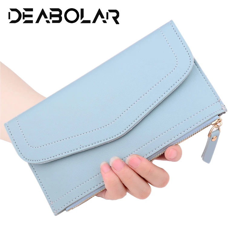 

Women's Long Zipper Wallet Large Quality pu Capacity Multi Card Small Clean Cute Teen Student School Wallet Coin Purse