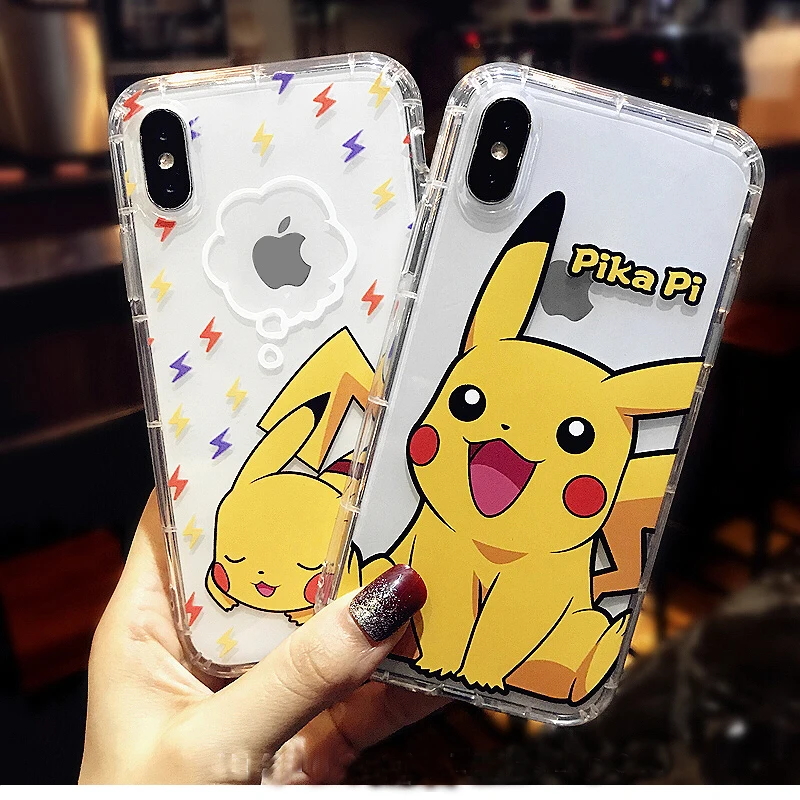 

Cute Pokemons Pikachue Marios Stitch Dog Clear Soft TPU Silicone Cover Case For iPhone XS Max XR X 8 6 6S 7 Plus