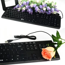 High Quality Ultra Thin 104 Keys Gaming Keyboard Mini USB Wired Keyboard For Laptop PC Gaming Ergonomic Keyboard K100
