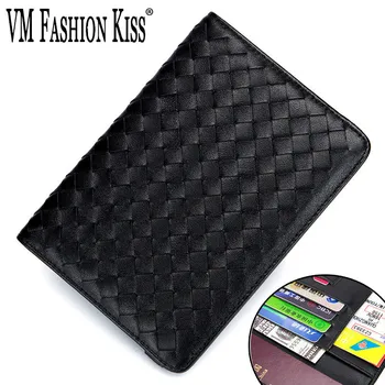 

VM FASHION KISS Genuine Leather Thin Section Passport Cover Charter Ticket Folder Man Travel Sheepskin Id Card Wallet Holder