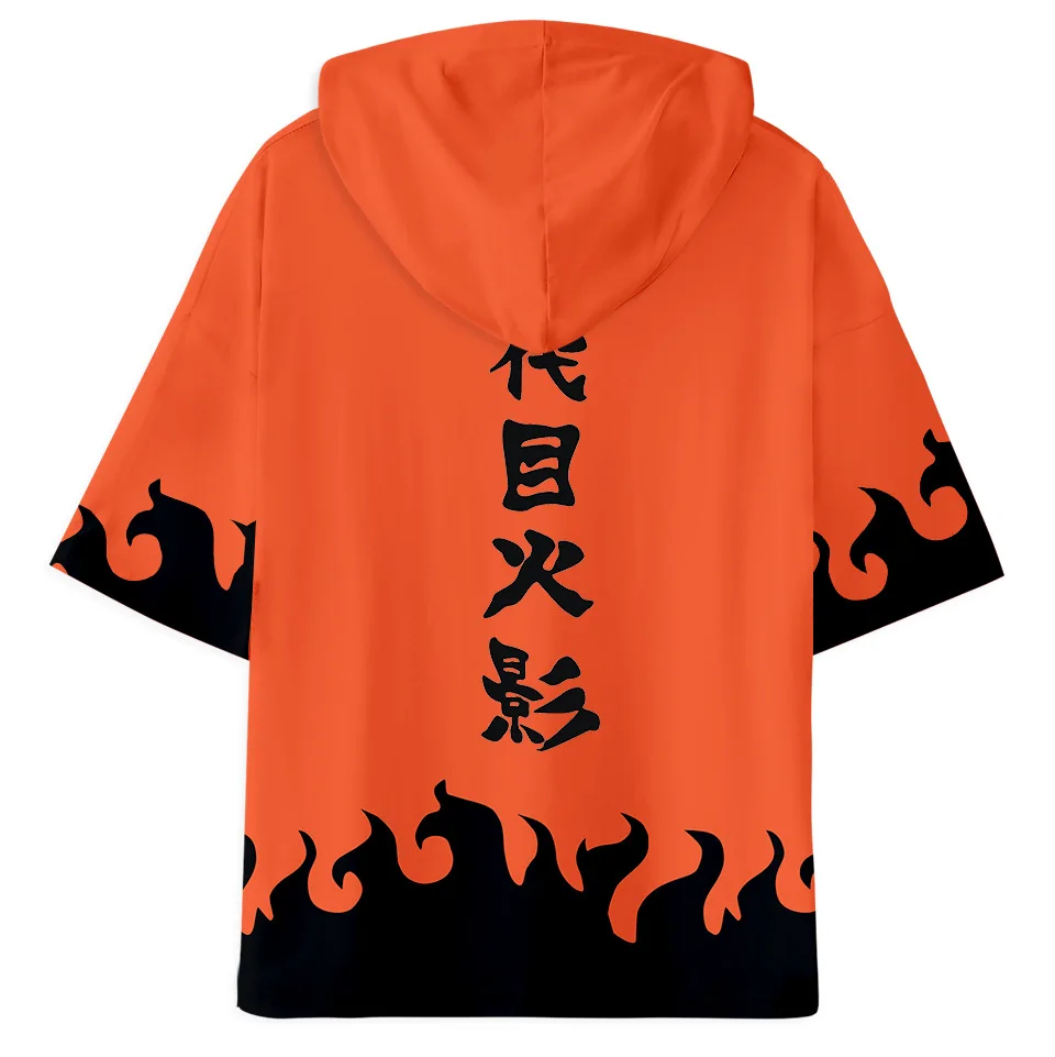 Наруто Косплей Аниме костюмы 4 Yondaime Hokage Namikaze Минато Толстовка с коротким рукавом