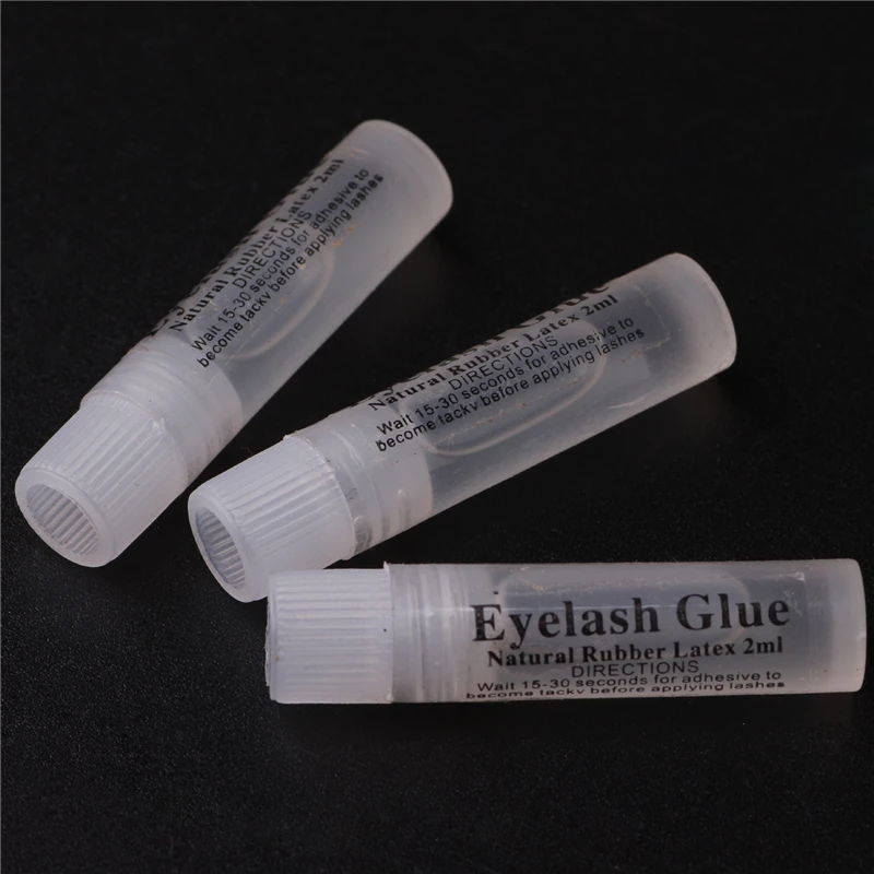 

10pcs/Lot Natural Rubber Latex 2ML Portable Eyelash Glue Transparent Waterproof Eye Lash Glue False Eyelash Accessories