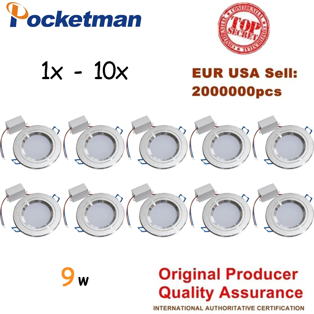 

Светодио дный 1-10 шт. светодиодные светильники 9 Вт 2835 SMD 110 V 220 V теплый белый холодный белый светодио дный светодиодные светильники светодио ...