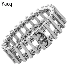 Мужской Браслет-манжета с драконом волком из нержавеющей стали Байкерский тяжелый ювелирный подарок на день отцов для папы его бойфренда дропшиппинг 8," D112