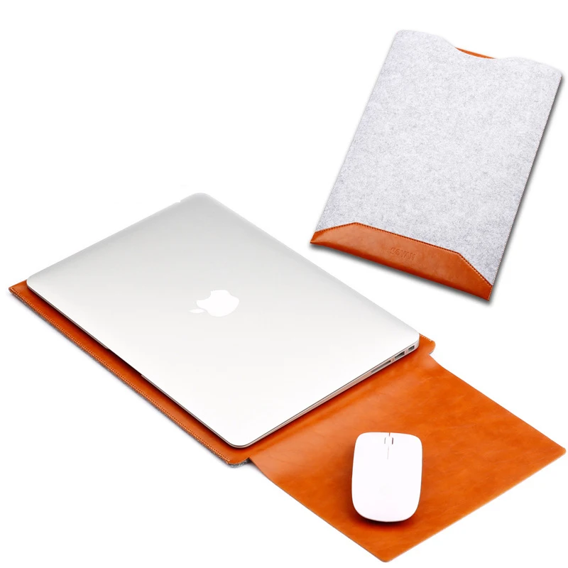 Шерсть Войлок рукав для Macbook Pro 13 Pro 15 Laptop Sleeve шерстяного фетра A1990 A1707 A1989 для Macbook Pro 13 15 чехол - Цвет: Brown