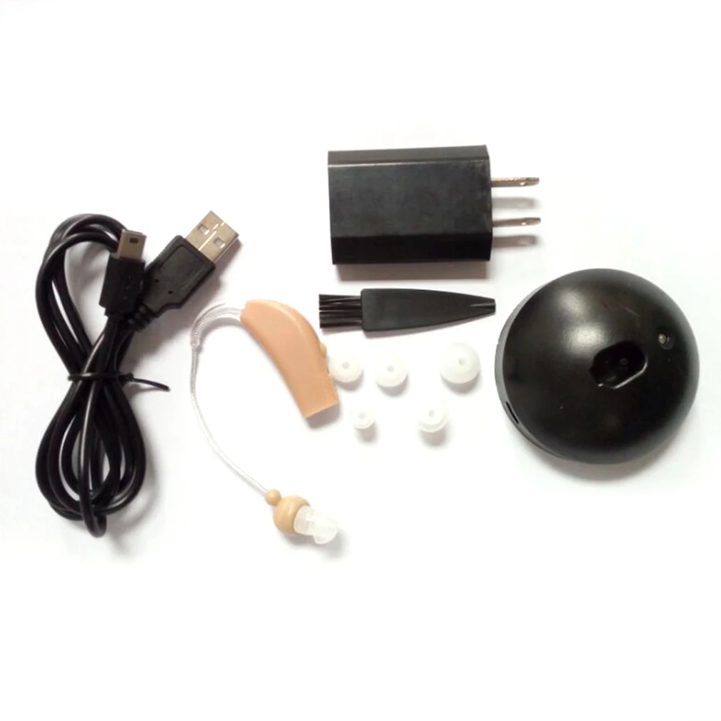

New Rechargeable Hearing Aids Personal Sound Voice Amplifier Behind The Ear For Ear Care Tool High Quality 88 Dropshipp