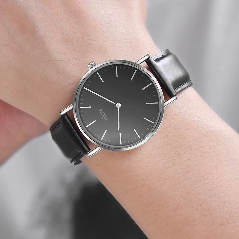 

2019 couple watch quartz casual simple leather strap mens waterproof watches luxury brand ladies watch women wristwatch