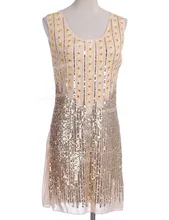 PrettyGuide font b Women b font Vintage 1920s Gatsby Style Beads and Sequin Embellished Shift font