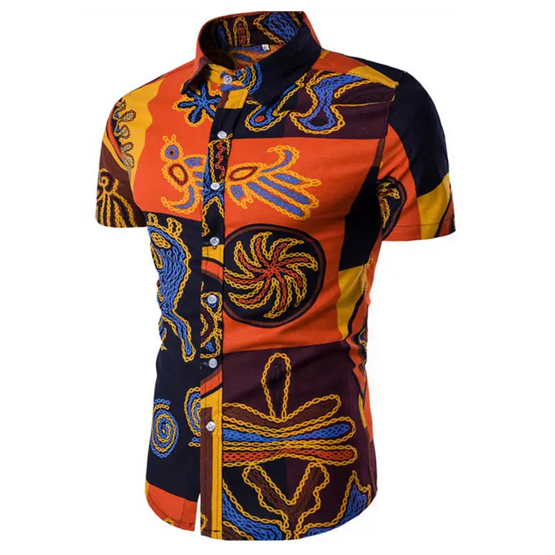 

Men Shirt Summer Style Palm Tree Print Beach Hawaiian Shirt Men Casual Short Sleeve Hawaii Shirt Chemise Homme Asian Size M-5XL