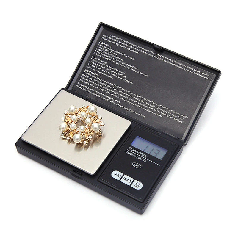 Портативные электронные весы 1000 г x 0,1 г ювелирные изделия золото серебро Монета грамм карманный размер светодиодный цифровой карманные весы золотистый, серебристый, цвета алмаза