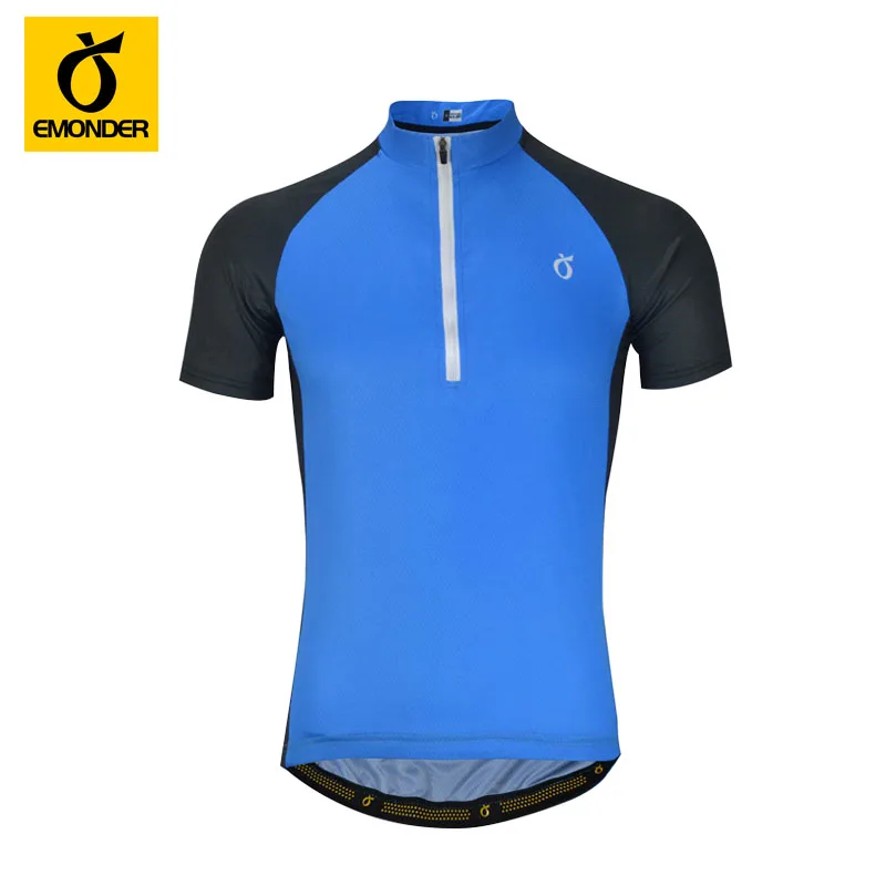 Quick Dry Summer Men's Half zip cycling Jersey 3 Quarter Zipper Mesh