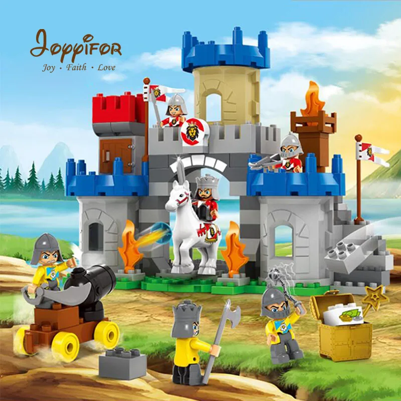Joyyifor Military series Castle Soldier Arms Horse Figures Model Toys