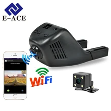 E-ACE Mini Wifi Car Dvr Dash Camera Video Recorder Camcorder Dual Lens With Rear View Camera FHD 1080P Auto Reistrator Dashcam