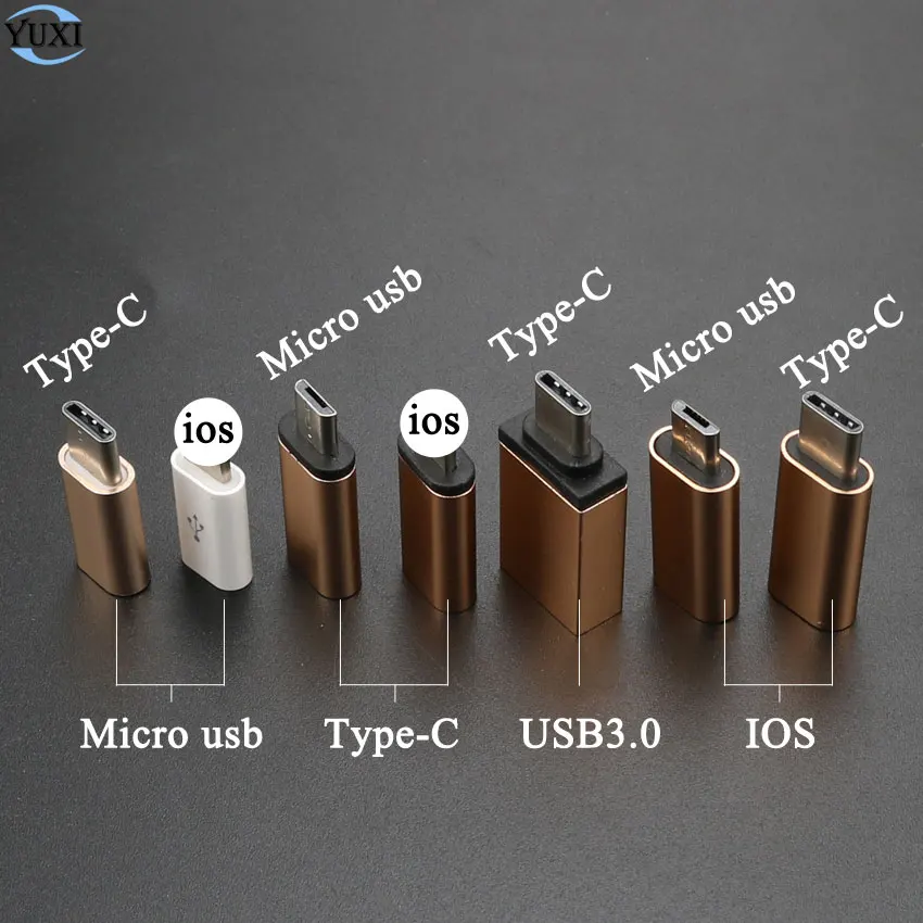 YuXi Type C конвертер в Micro USB 3 0 Стандартный адаптер для зарядного устройства iPhone и
