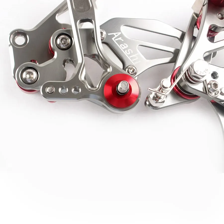 Серый для Suzuki Hayabusa GSXR1300 1999-2007 CNC регулируемые, для гонок подножки Rearset педали