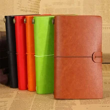 RuiZe Hot sale vintage leather journal travelers notebook A6 creative school stationery note book can be