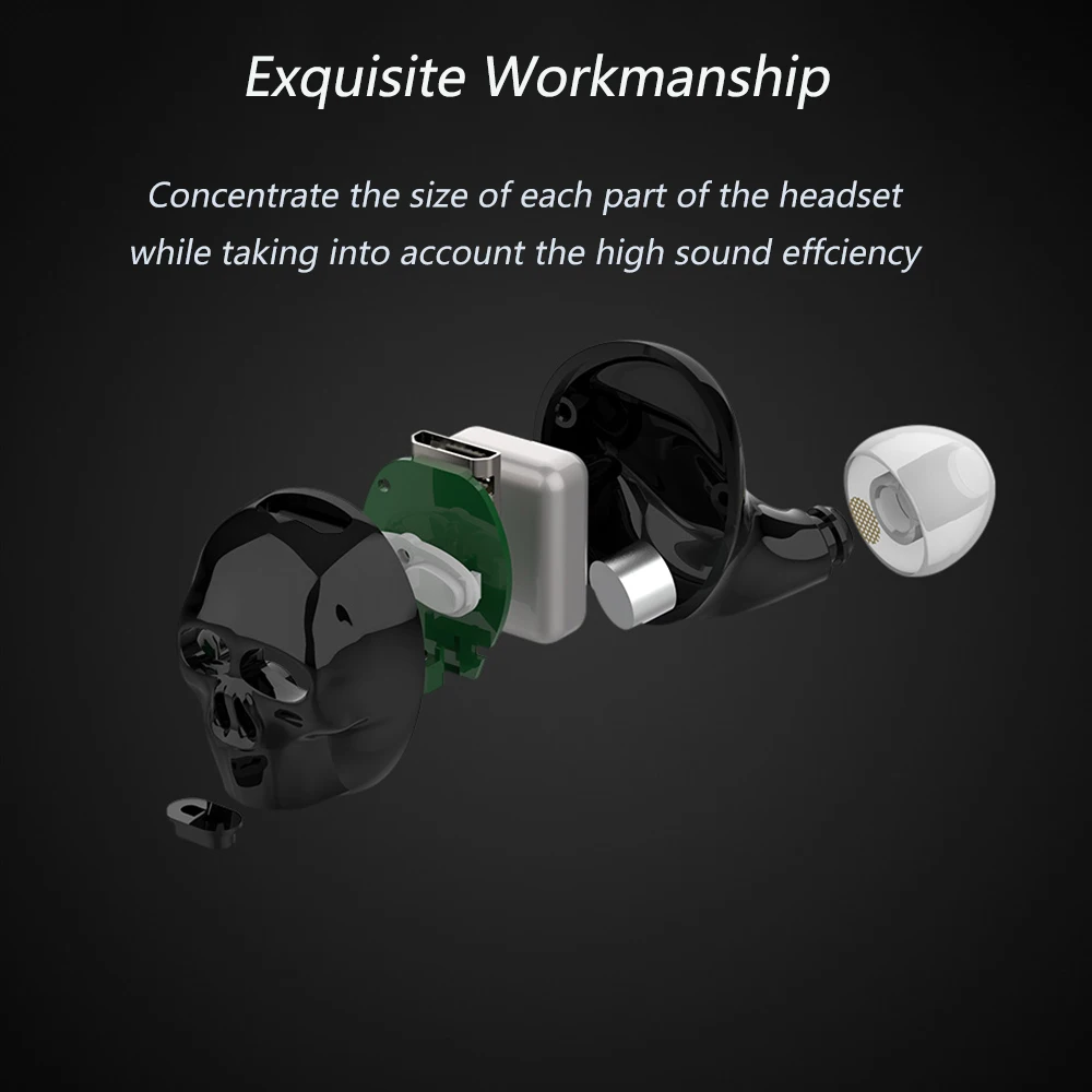 Skull Bone wireless Bluetooth Earphone with Microphone Noise Cancelling Hi Fi Handsfree Bass Stereo Mini Micro Earbud Earpiece