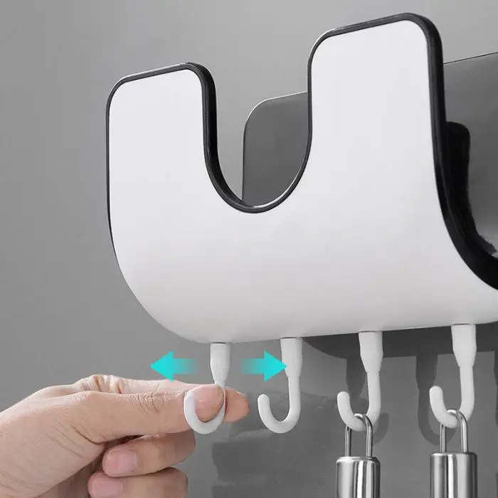 Multifunctional waterproof Punch-free настенный держатель для кастрюльных крышек с четырьмя крючками для кухни FP8