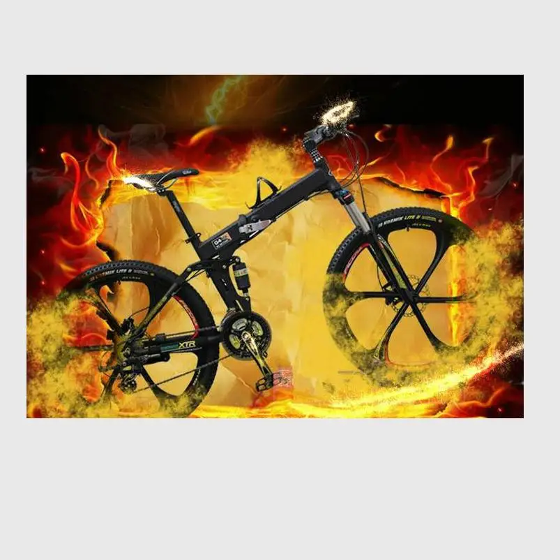 Sale Kalosse folding mountain  bicycle  27speed M370  26er  Women&men  full suspension alloy  mountain bike 1