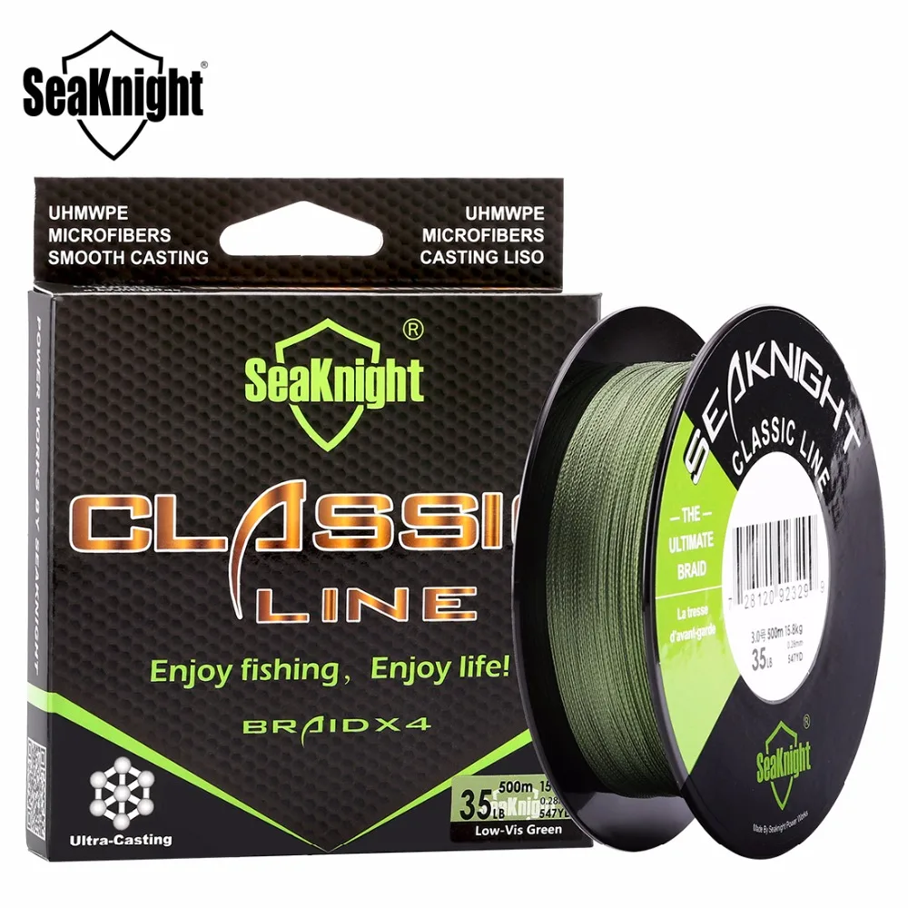 

Nunatak Classic 500 M 4 Stranded Braid Fishing Line Super Strong Braid PE Multifilament String 6-80LB 4 Weave Saltwater Fishing