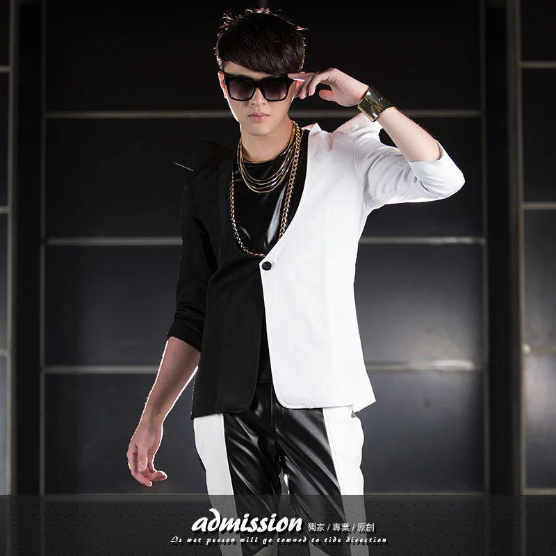 Vêtements Dj Bigbang S Chanteur Couture Plus Blouse Costume La L'hôte Costumes 5xl Mince Taille Hommes Exagéré Parti Nouveau Noir Mode 2019 De ybI6gv7Yf