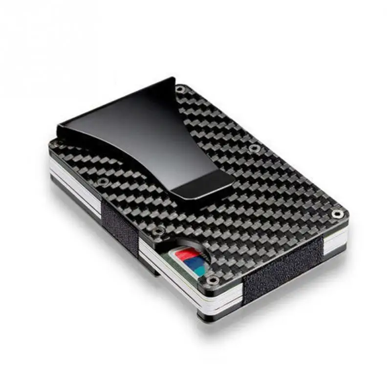 

Unisex Card Holder Metal Mini Slim Wallet Stainless Steel Silver Aluminium Credit Card Case Women Wallets Men ID Card Box 2018