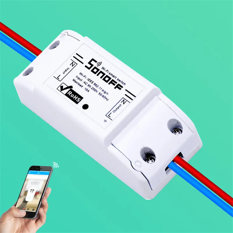 

TOP Sonoff Wireless Wifi Switch Universal Smart Home Automation Module Timer Diy Wifi Switch Remote Controller Via IOS Android