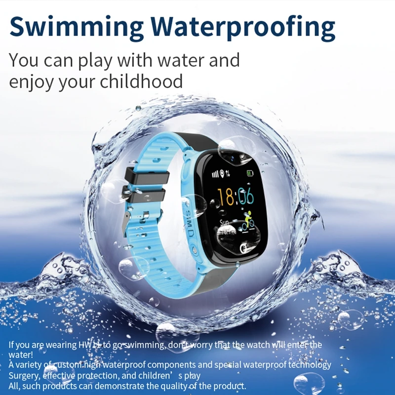 Hangrui New Smart Watch Children's SOS Call Watch GPS Positioning Sports remote control waterproof Camera Student Watch 550mAh