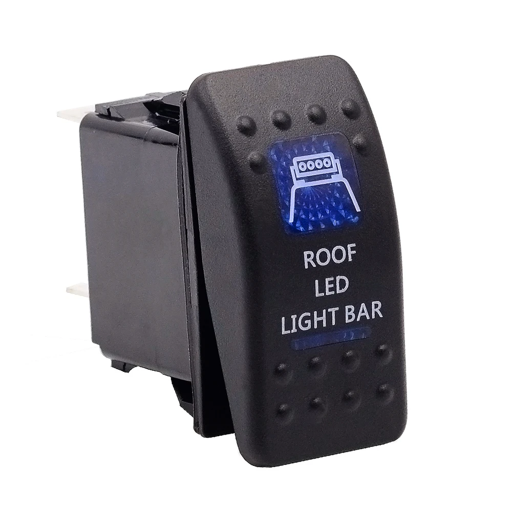 

Universal 1pc 5PIN 12V 20A Bar Carling Bar Rocker Switch Blue LED ON/OFF Zombie Lighted Car Auto Boat Car Styling Accessories