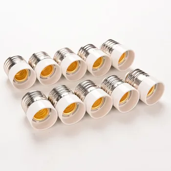 

5Pcs Fireproof Material E27 To E14 Lamp Holder Converter Socket Conversion Light Bulb Base Type Adapter