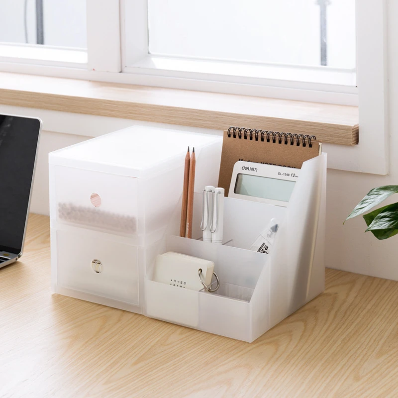 

Multi-function Storage Box Transparent Sundries Jewelry Cosmetic Home Office Desktop Drawer Receiving Plastic Boxes Organizer