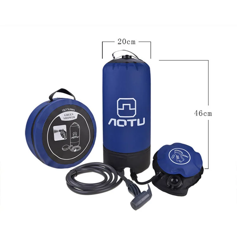 

Carrier Camping shower bag Adjustable Portable Outdoor Cleaning Blue Holder 11L Pack Travel Backpacking