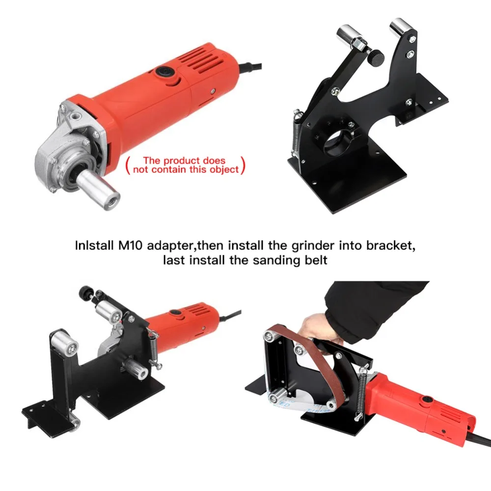 DIY Мини электрическая железная угловая шлифовальная машина шлифовальная лента адаптер для 100/115/125 мм металл дерево шлифовальная полировальная машина M10/M14