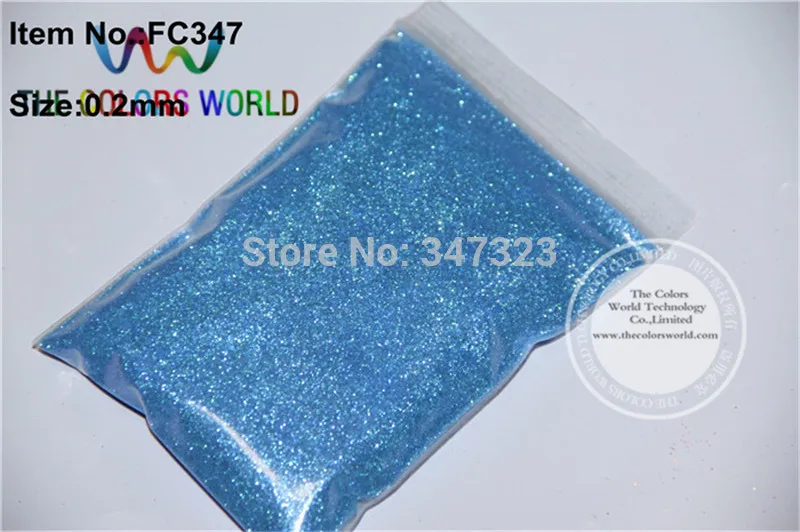 Atacado Tamanho Shinning Rainbown Luz Azul Colorido pó Glitter 0.2mm 008