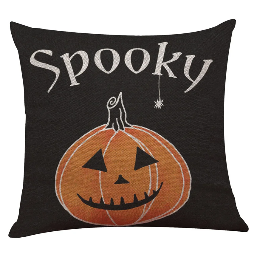 Ouneed Lovely Pet 1PC Happy Halloween Spooky Pillowcases Square Linen