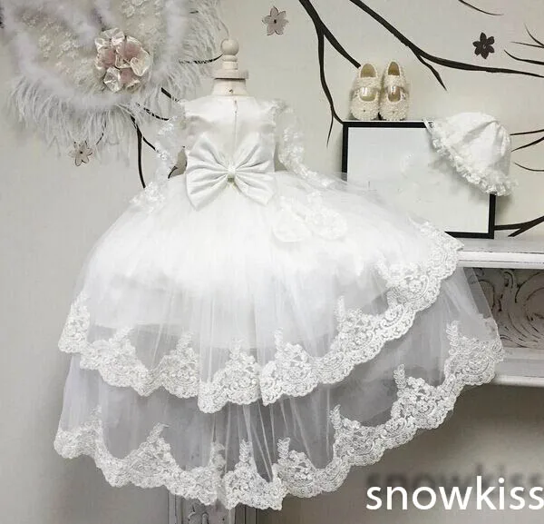vestido luxo infantil branco