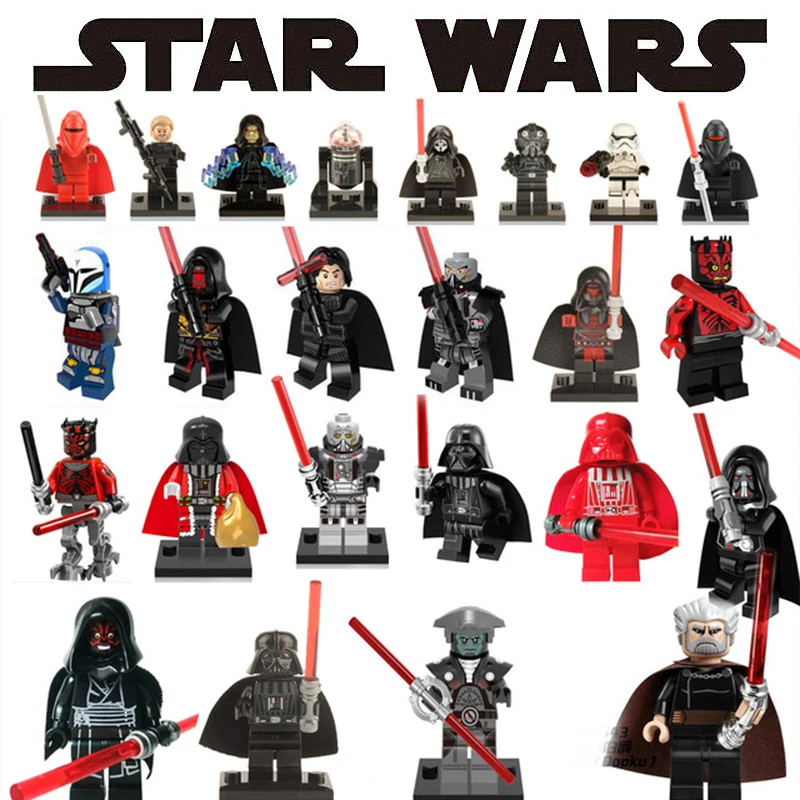 

For Playmobil Star Wars figures starwars Building Blocks Sith Lord Darth Vader Maul Revan Dooku Sidious bricks toys for children