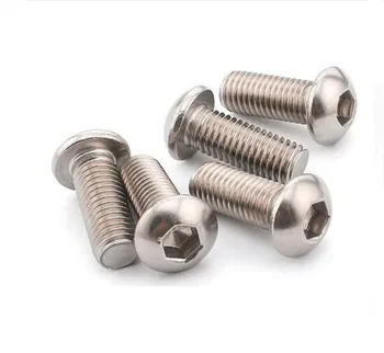 

20pcs 3D Printer Accessories M5*6/8/10/12/14/16/18/20/22/30/35/40/45mm 304 Stainless Steel Round Head Hexagon Screw